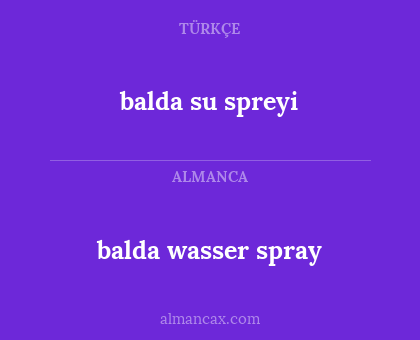 balda su spreyi - balda wasser spray