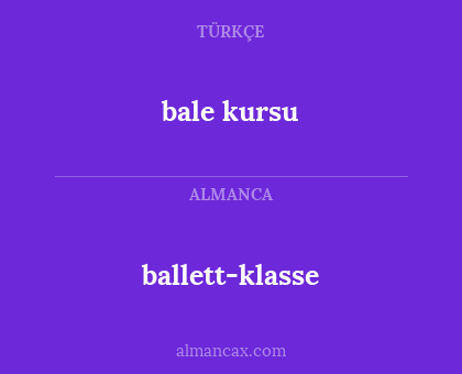 ballett-klasse - bale kursu