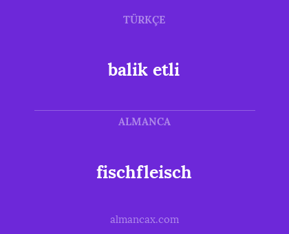 fischfleisch - balik etli