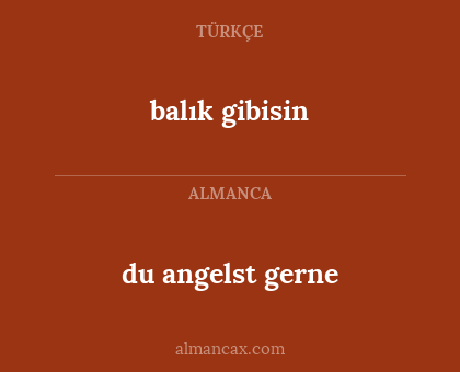 du angelst gerne - balık gibisin