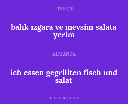 balık ızgara ve mevsim salata yerim - ich essen gegrillten fisch und salat