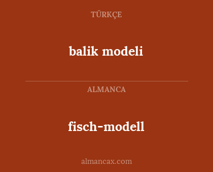 fisch-modell - balik modeli