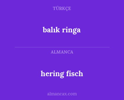balık ringa - hering fisch