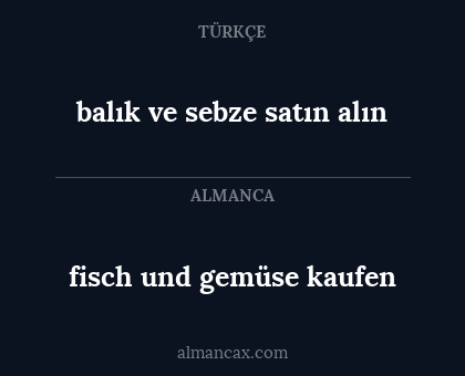 fisch und gemüse kaufen - balık ve sebze satın alın