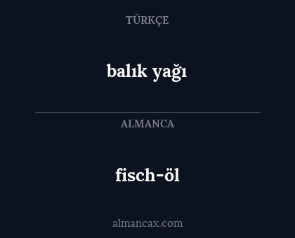 fisch-öl - balık yağı