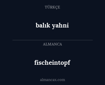 balık yahni - fischeintopf