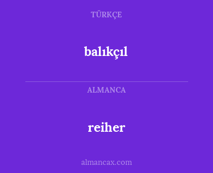 balıkçıl - reiher
