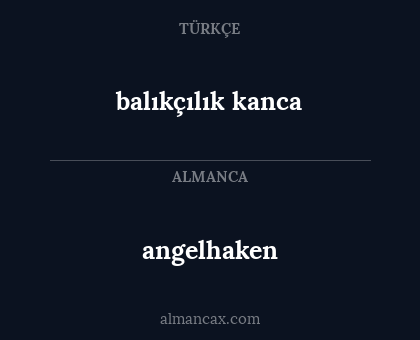 balıkçılık kanca - angelhaken