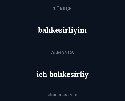 balıkesirliyim - ich balıkesirliy