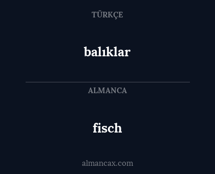 balıklar - fisch