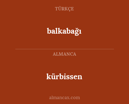 balkabağı - kürbissen