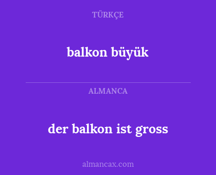 balkon büyük - der balkon ist gross
