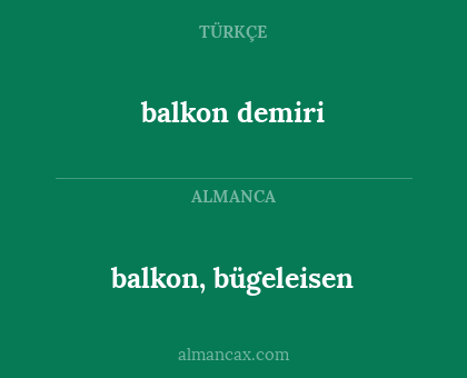 balkon, bügeleisen - balkon demiri