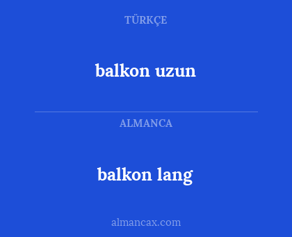 balkon lang - balkon uzun