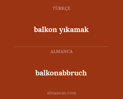 balkonabbruch - balkon yıkamak