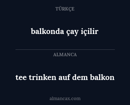 balkonda çay içilir - tee trinken auf dem balkon