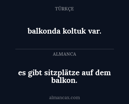es gibt sitzplätze auf dem balkon. - balkonda koltuk var.