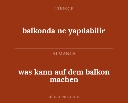 was kann auf dem balkon machen - balkonda ne yapılabilir