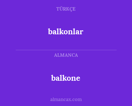 balkone - balkonlar