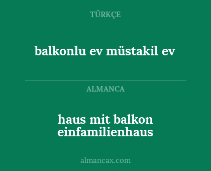 haus mit balkon einfamilienhaus - balkonlu ev
müstakil ev