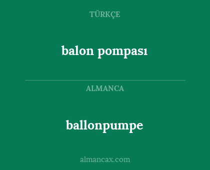 ballonpumpe - balon pompası