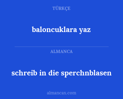 baloncuklara yaz - schreib in die sperchnblasen