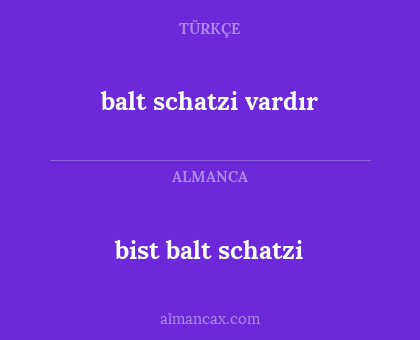 bist balt schatzi - balt schatzi vardır