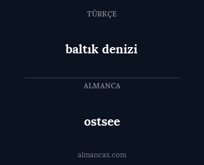baltık denizi - ostsee