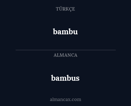 bambus - bambu
