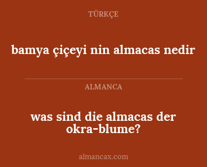 was sind die almacas der okra-blume? - bamya çiçeyi nin almacas nedir