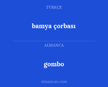 bamya çorbası - gombo