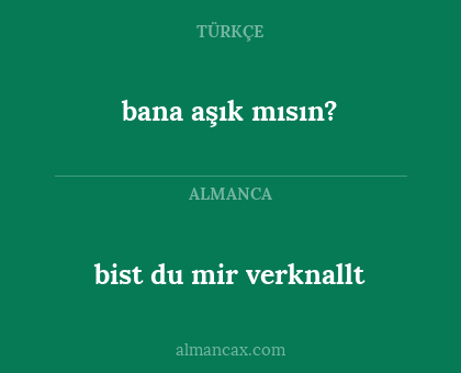 bana aşık mısın? - bist du mir verknallt