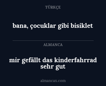 mir gefällt das kinderfahrrad sehr gut - bana, çocuklar gibi bisiklet