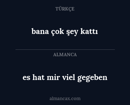 bana çok şey kattı - es hat mir viel gegeben