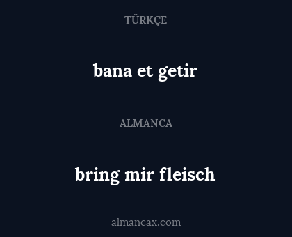 bring mir fleisch - bana et getir