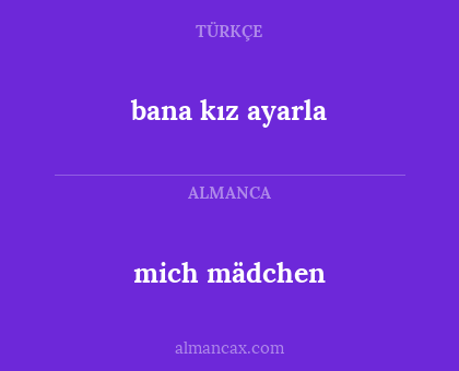 mich mädchen - bana kız ayarla