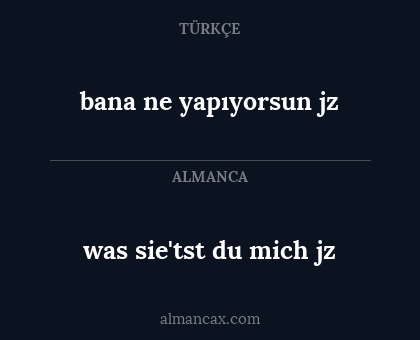 bana ne yapıyorsun jz - was sie'tst du mich jz
