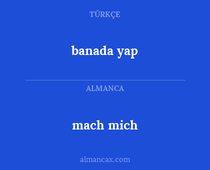 banada yap - mach mich