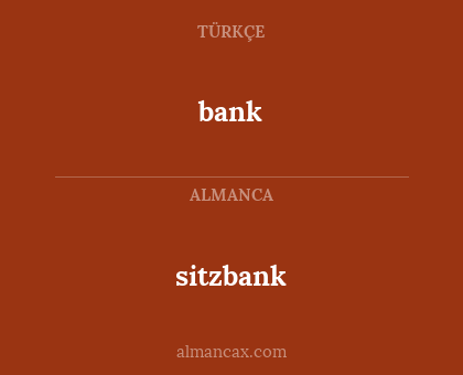 bank - sitzbank
