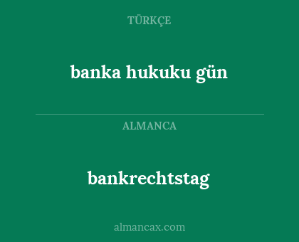 bankrechtstag - banka hukuku gün