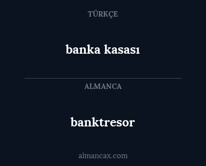 banka kasası - banktresor
