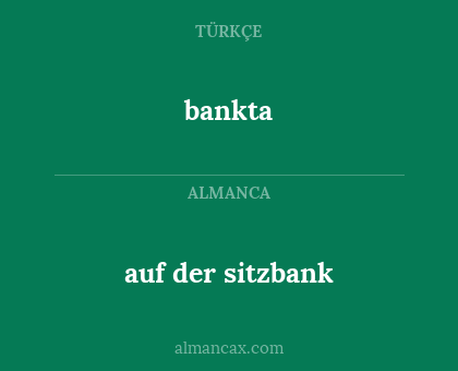 bankta - auf der sitzbank