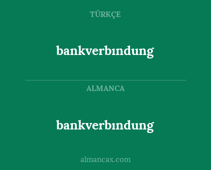 bankverbındung - bankverbındung