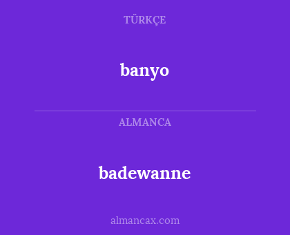 banyo - badewanne