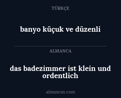 das badezimmer ist klein und ordentlich - banyo küçuk ve düzenli