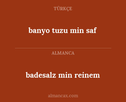 banyo tuzu min saf - badesalz min reinem