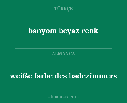 weiße farbe des badezimmers - banyom beyaz renk