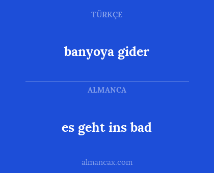 banyoya gider - es geht ins bad