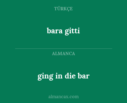 bara gitti - ging in die bar