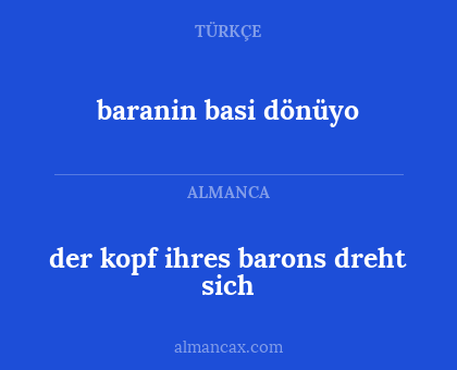 baranin basi dönüyo - der kopf ihres barons dreht sich